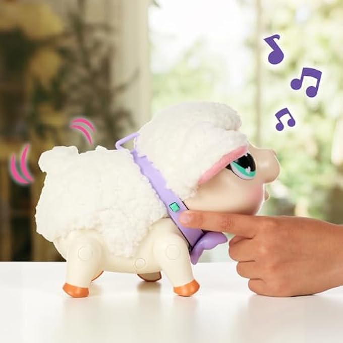 rayihni MY LITTLE LAMB SNOWIE, INTERACTIVE LAMB, INTERACTIVE PET FOR GROOMING WITH SOUNDS AND MOVEMENTS, TOY FOR WALKING, DANCING AND EATING, CHILDREN FROM 4 YEARS (LPK00010) - Image 5